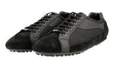 Car Shoe by Prada sneakers athletic CAR SHOE BY PRADA sneakers model KUE744 colour BLACK size Car Shoe by Prada 8,5 = US 9.5 / EUR 42,5 MSRP US $600 MODEL  KUE744 ZI6 F0002 - made of real calfskin - rubber-sole - eye-catching brand-logo To get an overview of our other offers, check out our Ebay-Shop ! LOCATION OF PRODUCTS All items will be shipped from our distribution centre in Germany. All items are IN STOCK and can be shipped immediately via insured DHL parcel. Tracking information will be provided. Average transit times with standard shipping: Europe & UK: 3 - 5 days continental USA: 7 - 10 days Australia & NZ: 10 - 14 days GUARANTEED AUTHENTICITY! All products we sell are authentic. For your absolute safety - and because it is impossible to receive a fake product from us - we guarante Black Sporty Golf Shoes With Rubber Sole, Sporty Black Golf Shoes With Rubber Sole, Black Leather Golf Shoes With Rubber Sole, Black Lace-up Golf Shoes With Branded Insole, Casual Black Golf Shoes With Rubber Sole, Black Lace-up Golf Shoes With Rubber Sole, Designer Black Sneakers With Vibram Sole, Casual Black Golf Shoes With Round Toe, Prada Sneakers