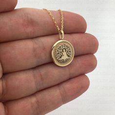 ● Material of pendant: Solid gold 9k or 14k ( REAL GOLD ) ● Metal Stamp: 375 ( for 9k ) or 585 ( for 14k ) on the bail Pendant Sizes: ● 14,0 mm / 0,55 inches ( Diameter )    The inner dimensions of the bail are about 5 x 4 mm  ● 18 mm / 0,70 inches ( Diameter )    The inner dimensions of the bail are about 5 x 4 mm ● 24 mm / 0,94 inches ( Diameter )    The inner dimensions of the bail are about 5 x 6,5 mm ● Material of chain: Solid gold 14k ( REAL GOLD ) ● Chain thickness 1,3mm ● Chain Length: - Gold Tree Of Life, Real Gold Chains, Necklace Tree, Buddha Jewelry, Yoga Necklace, Buddha Necklace, Gold Tree, Metal Stamping, Real Gold