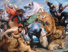 Tiger Hunting, Sicis Mosaic, Hunting Painting, Saint George And The Dragon, Paul Rubens, Pretty Artwork, Rennaissance Art, Rise Art, Peter Paul Rubens