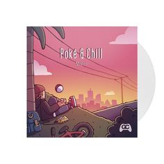 the album cover for poke & chill, featuring an image of a person on a motorcycle