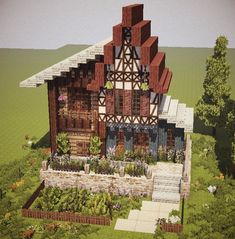 Minecraft Houses Cottagecore, Houses Cottagecore, Minecraft Building Guide, Minecraft Cottage, All Minecraft, Minecraft Castle, Minecraft Medieval, Cute Minecraft Houses