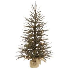 The Holiday Aisle 2' Brown Vienna Twig Artificial Christmas Tree Twig Christmas Tree, Burlap Christmas Tree, Twig Tree, Green Tips, Christmas Tabletop, Tabletop Christmas Tree, Artificial Tree, White Led Lights, Tree Stand