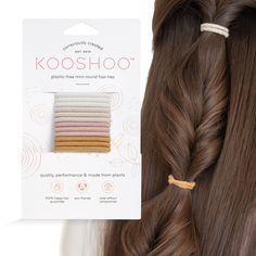 🌱 HIGH QUALITY PLASTIC FREE HAIR TIES: The world's original plastic-free hair bands, by none other than KOOSHOO, have gone mini! The first of its kind, and perfectly sized for braids, small ponytails, intricate styles, thinner textures, and even kids, our Plastic-Free Mini Round Hair Ties will be your new go-to hair accessory! Built to last and made from only certified organic cotton and 100% sustainably sourced, fair trade  Natural tree rubber, you'll be looking, doing, and feeling good! 🌱 SU Hair Tied Back, Norfolk Island, Cotton Hair, Natural Tree, What To Use, Hair Elastics, Feeling Good, Ponytail Holders, Hair Bands