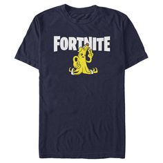 Get ready to tootsie slide right into your very own Victory Royale with this officially licensed Fortnite Peely Logo Men's Graphic T-Shirt! The widely popular survival game, Fortnite, has never looked as awesome as on this fun men's tee that features Peely doing a peace sign with the Fortnite logo across the front. So go bananas and trade in your boring old "skin" for this gamer tee that shows off your favorite video game! Fortnite Logo, Victory Royale, Go Bananas, Survival Games, Sleeve Packaging, Graphic Tee Design, Men's Graphic T Shirt, Mens Graphic Tee, Peace Sign