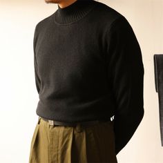 Red Tornado, Wool Sweater Men, Alpaca Sweater, Mens Black Leather, Biker Style, Xmas Party, Men's Knit, Merino Wool Sweater, Knit Pullover