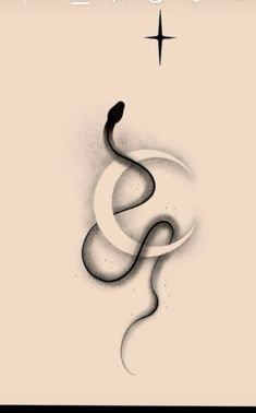 a black and white drawing of a snake