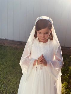 Communion Dresses Lace, Girls First Communion Dresses, Confirmation Dresses, Baptism Gown Girl, First Communion Veils, Communion Veils, Boho Flower Girl, Holy Communion Dresses, 1st Communion