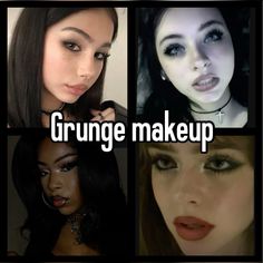 #grunge #makeup  #darkaesthetics #eyemakeuptutorial Make Up Looks Grunge, Alternative Everyday Makeup, Emo Looks Makeup, Female Grunge Aesthetic, How To Do Grunge Makeup, Brown Eyes Grunge Makeup, Everyday Grunge Makeup, 2000s Grunge Makeup, Messy 90s Grunge Makeup