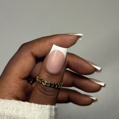 Need something formal and simple? White french tips are always a good way to go! Shape shown: Short coffin French Tip Acrylic Coffin, Medium French Tip, White French Tips, French Tip Acrylics, Natural Acrylic Nails, Glitter French Tips, Medium Almond, Short Coffin, White French Tip