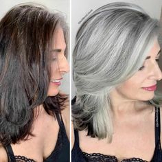 Gray Hair Makeover Ash Gray Hair Color, Ash Grey Hair, Hair For Women