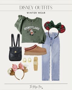 disney outfits and accessories are featured in this image