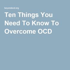 How To Overcome Ocd, Cbt Techniques, Inner Health, Elementary Counseling, Positive Thought