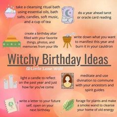 Pagan Birthday Blessings, Spells For Birthday, Birthday Manifestation Ritual, Manifestation Altar Ideas, Birthday Spells And Rituals, Witch’s Birthday, Spiritual Birthday Ideas, Secret Altar Ideas