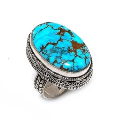 Add a heritage touch in your everyday look with this auspicious 925 Sterling Silver Ring with Turquoise. Makes a perfect indulgence so grab it today. ------------------------------------------ Welcome to Our Shop Silverstores ------------------------------------------ Elegant Turquoise Ring, Gemstone Ring, Blue Band Ring, 925 Sterling Silver Jewelry, Wedding Anniversary Gift, Ring For Your Love One Description :- SKU:- ETC-5894 Metal:-  Sterling Silver Metal Purity:- 925 Gemstone:- Turquoise Gem Blue Gemstone Ring, Silver Jewelry Wedding, Blue Gemstone Rings, Mom Ring, Wedding Anniversary Gift, Ring Blue, Gift Ring, Jewelry Wedding, Blue Gemstones