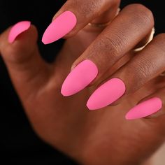 Acrylic Nails Designs Hot Pink Summer Acrylic Nails Almond Shape, Bright Pink Almond Nails, Hot Pink Almond Nails, Hot Pink Almond, Nail Designs Hot Pink, Pink Acrylic Nail Designs, Nails Hot Pink, Pink Almond Nails, Nail Designs Bling