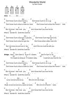 the guitar chords for wonderful world