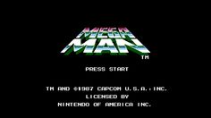 the title screen for mega man