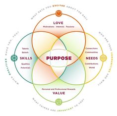 the four circles that describe purpose and value