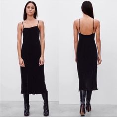 Black Velvet Slip Dress