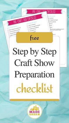 Don't leave craft show success to chance. Follow this step-by-step guide on how to prepare for a craft show, including a handy preparation checklist. From booth setup to product pricing, ensure every detail is covered to maximize sales and create a winning display. For more insights on creating a successful small and craft business, connect with us at Made Urban! Leave Craft, Booth Setup, Fair Display, Craft Fair Displays, Display Props, Don't Leave, Vacation Mode, A Craft