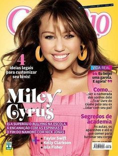 a magazine cover with a smiling woman in pink dress on it's front page