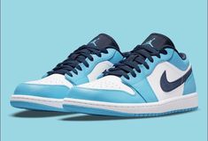 Air Jordan 1 Low UNC Dark Powder Blue Men's Shoes Men’s size: 7.5 / Women’s size: 9 Color: White/Dark Powder Blue-Obsidian Style: 553558-144 Condition: Brand new in original box 100% Authentic Packaged with care. Fast shipper. Smoke free and pet free environment. Check out my listings for more sneakers Thank you Latest Jordan Shoes, Air Jordan 1 Low Unc, Jordan 1 Low Unc, Air Jordan 1 Low White, Nike Jordan 1 Low, Nike Air Jordan 1 Low, Colorful Shoes, Retro Shoes, Air Jordan 1 Low