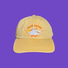 If you're a silly goose and you know it, this hat is for you! Embroidered directly onto a super comfy wheat colored dad hat. Hat specs: 100% cotton pigment dyed twill Unstructured, six-panel, low profile Self-fabric sweatband and six sewn eyelets Self-fabric strap with brass snap buckle and sewn grommet I understand that it's hard to know if a hat fits until you try it on, I accept returns on all hat purchases, buyer pays for return shipping. Only available for purchases in the US. Silly Goose, I Understand, You Know It, Dad Hat, Dad Hats, Low Profile, Wheat, Buckle, Hats