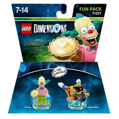 two lego minifigurs are shown in the packaging for this toy figure set