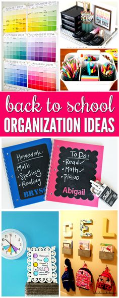 the back to school organization ideas are great for kids and adults alike, but they don't have much time to do