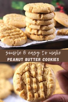 #peanutbutter #cookies #recipe #desserts #sweets  classic and simple recipe for soft, chewy peanut butter cookies!