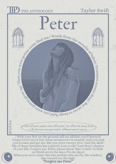 the front cover of peter's novel peter, featuring an image of a woman with long hair