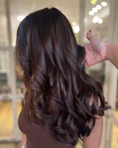 Hazelnut Mocha Hair Color, Mocha Brown Highlights On Black Hair, Natural Highlights Black Hair, Indian Brown Hair, Mocha Brown Hair Balayage, Hazelnut Brown Hair Color, Mocha Highlights On Dark Hair, Earthy Brunette Hair, Mocha Brown Highlights