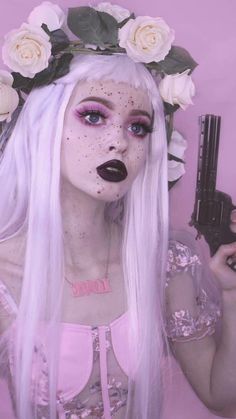 Pastel Goth Makeup, Pastel Goth Aesthetic, Pastel Makeup, Goth Hair, Witch Makeup, Hair Color Crazy, Swag Makeup, Pastel Goth Fashion, Pastel Grunge