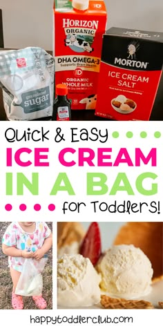 quick and easy ice cream in a bag for toddlers