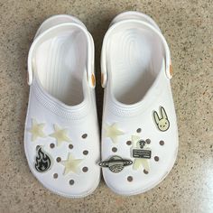 Bad Bunny X Crocs - Size 8 These Are New Bad Bunny X Crocs. New With A Few Minor Defects. See Pics. Might Be Able To Be Rubbed Out. Super Cute! Men’s 6 And Women’s 8. Women's Crocs, Bad Bunny, Crocs Shoes, Mule Clogs, Mules Shoes, Clogs, Super Cute, Women Shoes, Women Shopping