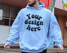 Are you finally ready to launch your new designs while searching for beautiful Gildan 18500  mockups for your e-commerce business? Today is your lucky day! You have stumbled upon an amazing selection of unique and hoodie mockups for your Gildan 18500 hoodies. Simply drag your design onto the sweatshirt mockup and you are ready to go. This saves you time and effort, which can be used elsewhere to focus on other important tasks.     What you will get : Gildan 18500 blue hoodie Mockup :  - 1 jpg file (free of watermarks) - 5000 px X 4000 px   - 300 dpi Please note that NO physical item will be shipped. This is a digital file. COPYRIGHT & TERMS OF USE  This file is subject to © COPYRIGHT and is the intellectual property of ©Thibophotos. PERSONAL AND COMMERCIAL USE IS ALLOWED.  Under no circums Customizable Casual Blue Sweatshirt, Blue Customizable Hoodie, Customizable Blue Hoodie With Long Sleeves, Customizable Blue Long Sleeve Hoodie, Customizable Long Sleeve Blue Hoodie, Customizable Blue Casual Hoodie, Oversized Hoodie Mockup, Blue Hoodie Men, Sweater Mockup