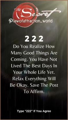 a poster with the words, do you really know how many good things are coming?