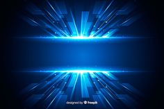 an abstract blue background with bright lights