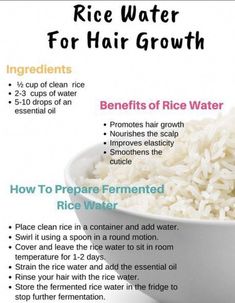 Magnesium Hair Growth, Diy Natural Hair Growth Recipes, Ricewater Hairgrowth Recipe, Homemade Hair Treatments For Growth, Rice Water For Hair Growth Recipe, Hair Growth Recipes Homemade, Rice Water For Hair Growth How To Use, Rice Hair Mask Recipe, How To Use Rice Water For Hair