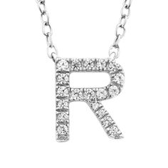 Name necklaces are the latest must-have fashion piece. Choose this Initial 'R' Necklace with 0.09ct Diamonds in 9K White Gold for the perfect look. Great for a gift or for yourself. Argyle Diamonds, Wolf Jewelry, Name Necklaces, Initial Name, Diamond Bangles Bracelet, Initial Pendant Necklace, White Gold Jewelry, Letter Pendants, Initial Pendant