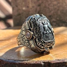 Large Unique Silver Eagle Ring , Men Handmade Eagle Signet Ring, Ottoman Style Unique Men Ring, Father Day Gift, Gift For Men, 925k Silver ★Item Details * Gender : Male / Female * Material : 925K Sterling Silver ✔ Ready to Ship in 1-2 Business Days .. ✔ Shipped to the Worldwide 1-5 business days with free shipping... ✔ The product will be sent to you with a handmade wooden box to avoid any damage during shipping... ✔ Visit our store, browse other Men's jewelry, silver and gold collections, and f Luxury Ceremonial Silver Engraved Ring, Ceremonial Heirloom Silver Signet Ring, Formal Silver Carved Signet Ring, Classic Carved Silver Signet Ring, Antique Silver Signet Ring For Ceremonial Use, Ceremonial White Gold Rings, Silver Carved Signet Ring For Wedding, Antique Carved Silver Signet Ring, Traditional White Gold Signet Ring For Anniversary