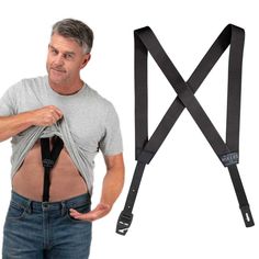 PRICES MAY VARY. FIT MATTERS; MEASURE FIRST - HIKERS Co.'s Hidden Suspenders are made for men of all sizes including big & tall. Order HIKERS in your size and easily tighten down by 2 full sizes for heavier loads. HIKERS are adjustable suspenders, with a rear belt loop hook that adjusts like a belt buckle. To find your size, simply measure over your shoulder from your center rear belt loop to your button fly. Watch our size guide video located on the left hand side, and scroll down to our size g Belt Alternative, New Gadgets For Men, Suspenders For Men, Cool Gadgets For Men, Suspenders For Women, Suspender Pants, Hair Pulling, Shirt Tucked In, Come Undone