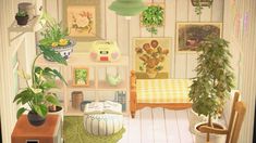 a room filled with lots of plants and furniture