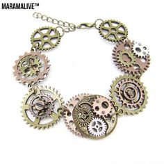 Multi Gears Steampunk Bracelet A Must Have For Any Steampunk Enthusiast Steampunk Bracelet, Style Steampunk, Lace Bracelet, Steampunk Gears, Body Chains, Steampunk Accessories, Choker Pendant, Punk Jewelry, Steampunk Jewelry