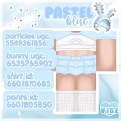 the back of a woman's panties with an advert for pastel blue