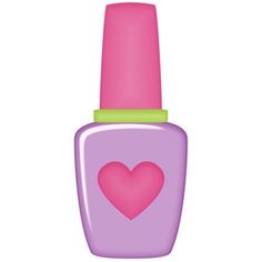 a bottle of nail polish with a heart on it