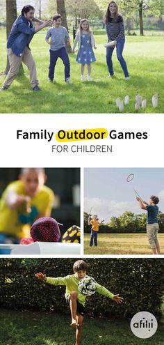 family outdoor games for children in the park