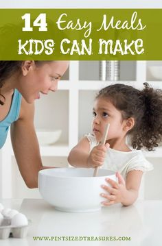 Meals Kids Can Make, Recipes For Kids To Make, Cooking With Kids Easy, Picky Eaters Kids, No Cook, Recipes For Kids