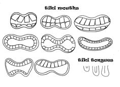 the different shapes and sizes of masks for children to make them look like they have teeth