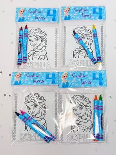 four frozen princess coloring pages with crayons